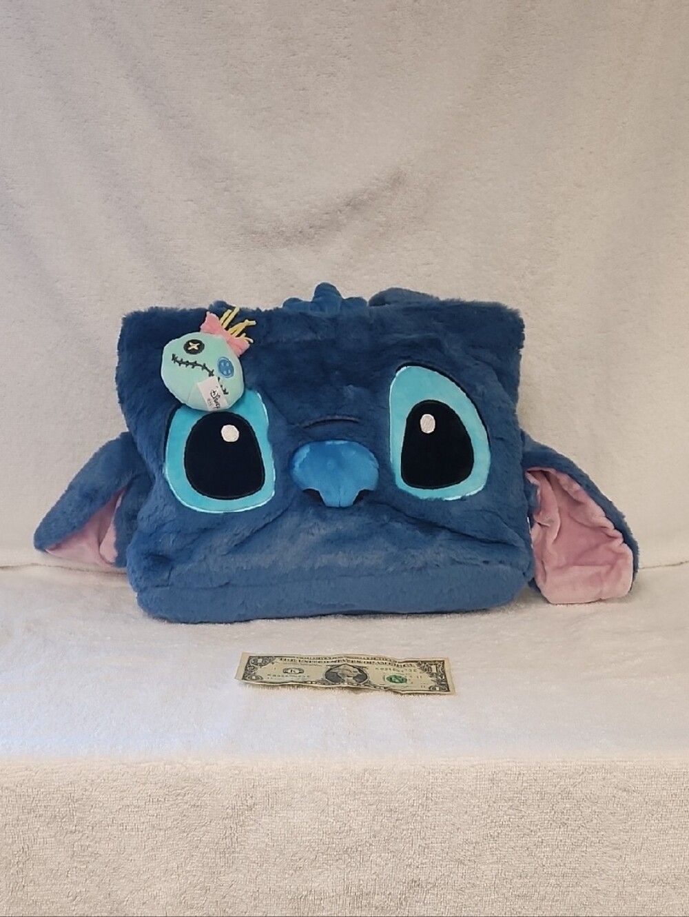NWOT Disney Stitch Plush Shoulder Bag - Blue with Pink Accents